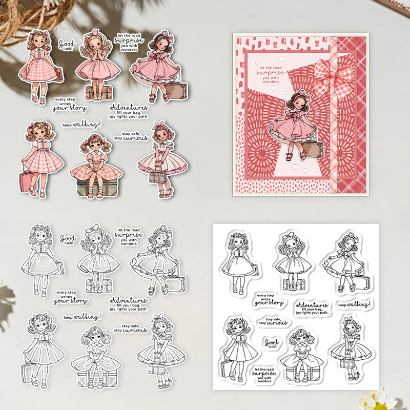 Clear Silicone Stamps For Card Making - Suncraft – tampon transparent en silicone