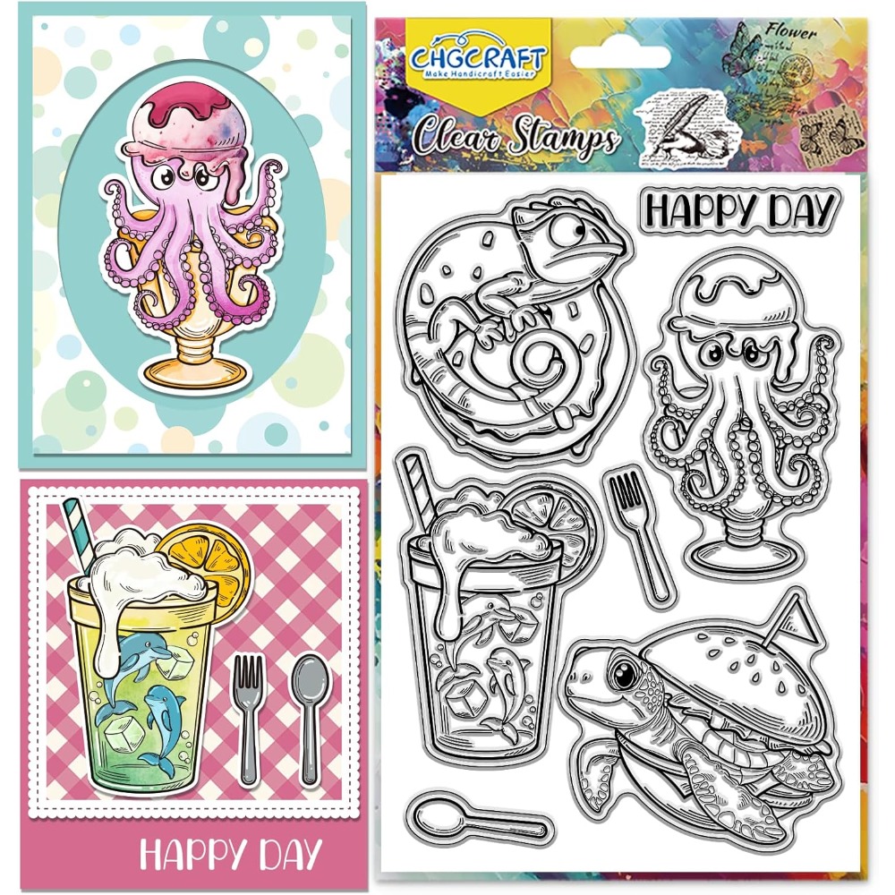 Timbres transparents en forme  - Clear Silicone Stamps For Card Making avis et prix