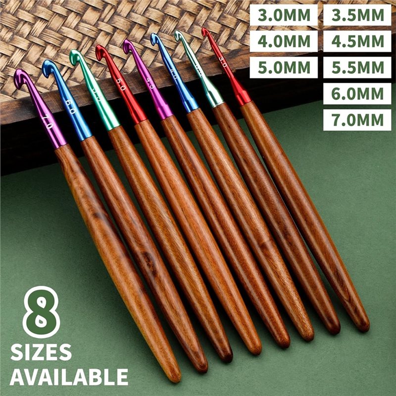 AB34-crochets en aluminium ave - Wooden Crochet Hooks Ergonomic Handle avis et prix